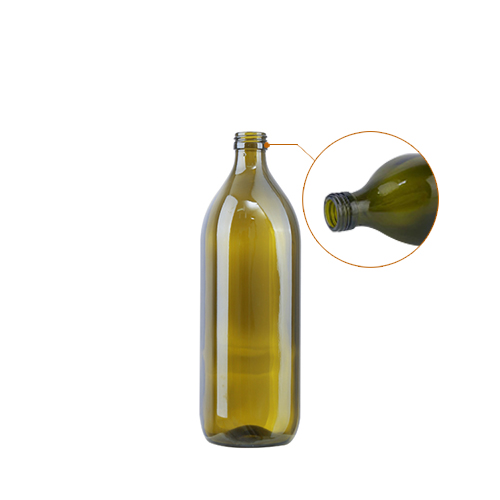 Transparent 1 Litre Glass Oil Bottle, Round